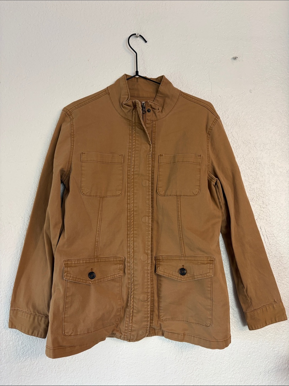 Kensie Brown Utility Jacket with Front Pockets